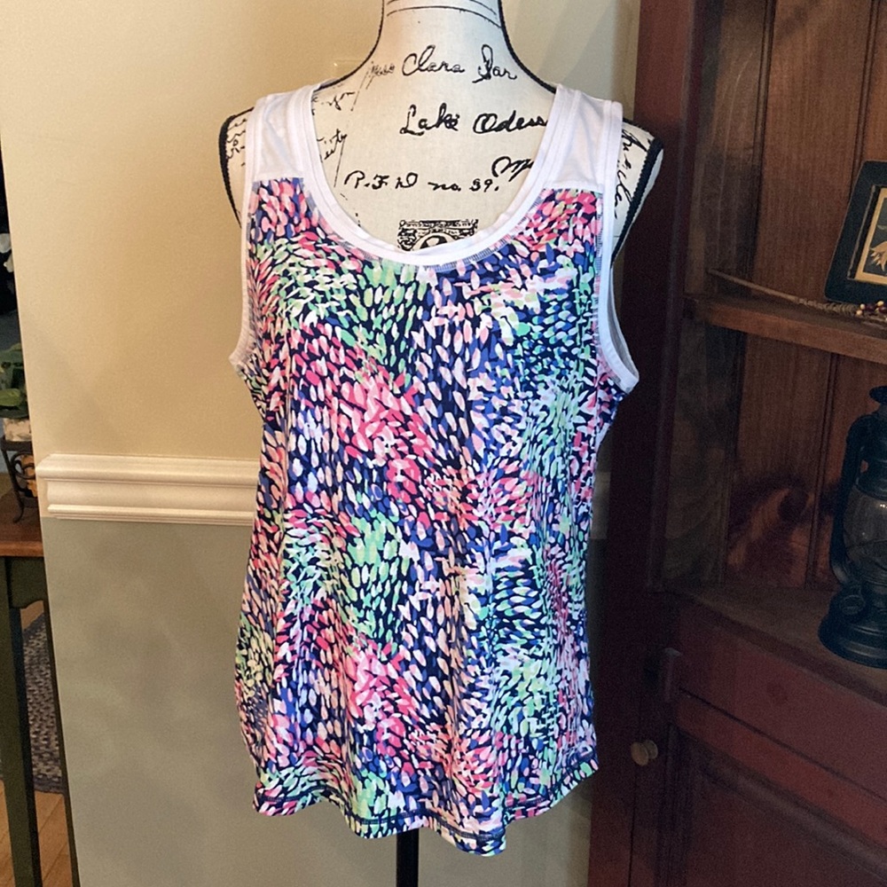Talbots multicolored print athletic tank
